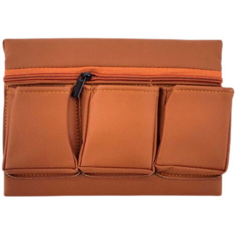 Boîte de rangement pour accoudoir de portière de voiture - Sac de rangement latéral en cuir pour portière de voiture, tapis d'accoudoir multifonctionnel avec poche, accessoire intérieur universel pour (1/3)