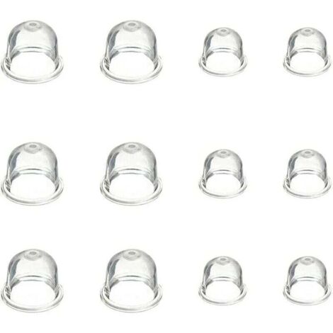 12 Pièces Carburateur Amorce Pompe Ampoule - 19 mm et 22 mm - Poire Pompe Amorcage - Accessoires de Carburateur pour Debroussailleuse Tronçonneuse Souffleur Tondeuse-Crezuo (1/4)