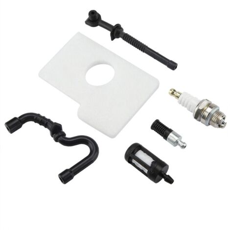 Ensemble Filtre à Air et Carburant avec Bougies pour Tronçonneuse - Compatible Modèles 017 018 MS170 MS180--Crezuo (1/5)