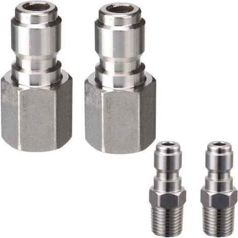 Raccord NPT femelle 1/4", raccord NPT mâle 1/4"-Crezuo (1/5)