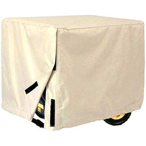 Couverture de Protection pour générateur électrique, étanche à l'eau et à la poussière, pour jardin et Patio extérieur (Beige)-Crezuo (1/5)