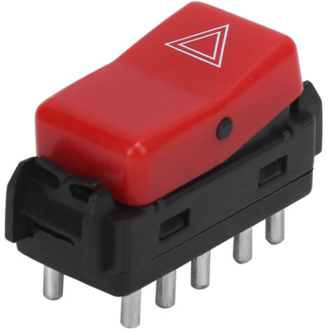 Interrupteur de clignotant d'urgence rouge 1248200110 pour feux de détresse Mercedes W124 W201 W202-Crezuo (1/4)