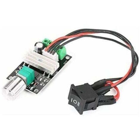 Variateur de Vitesse pour Moteur 12 Volt, XU, Contrôleur de Moteur à Courant Continu, Contrôleur de Contrôleur Réversible de Contrôle de Vitesse de Moteur Dc 6V 12V 24V 3a PWM avec Interrupteur --Crez (1/4)
