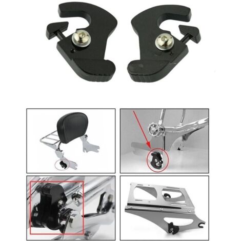 Kit de clips de verrouillage à dégagement rapide pour porte-bagages amovible – Compatible Harley – Libération facile pour accès rapide-Crezuo