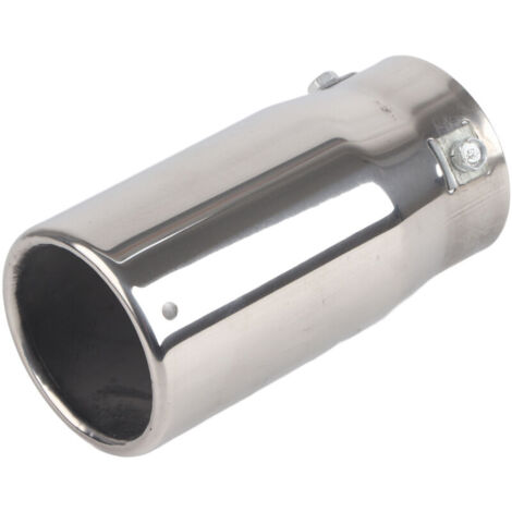 Modification de voiture : silencieux d'échappement en acier inoxydable, sortie d'échappement arrière plate.-Crezuo (1/4)