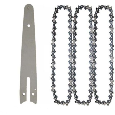 Guide de Chaîne Tronçonneuse 6 Pouces Lame Portable Mini Scie Électrique Élagage Jardin Bûcheronnage Accessoire-Crezuo (1/4)