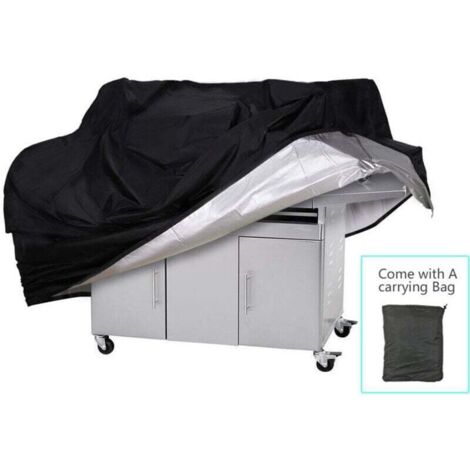 Housse imperméable pour barbecue, housse de barbecue résistante aux UV, durable et pratique, résistante aux déchirures, housse de barbecue noire,(170X61X117CM)-Crezuo (1/4)