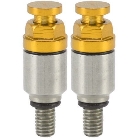 2 pièces M5x0.8 fourche en alliage d'aluminium purgeur d'air soupape de surpression de remplacement pour CRF150R CR125R CR250R CRF250R jaune-Crezuo (1/5)