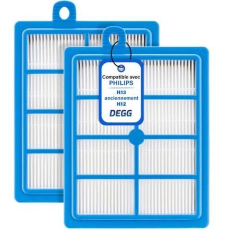 Filtre HEPA H13 - Compatible avec aspirateurs Philips, Electrolux, AEG, Tornado, H13 anciennement H12, Performer, Power Pro, Jetmaxx Series - Accessoire pour aspirateur - Lot de 2-Crezuo (1/4)