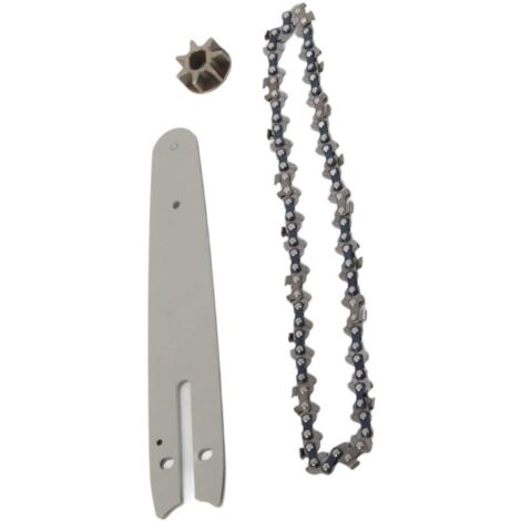 Ensemble de Guide-chaîne et Chaîne 186mm pour Scie à Branches Électrique Portable Mini Scie à Chaîne --Crezuo (1/5)