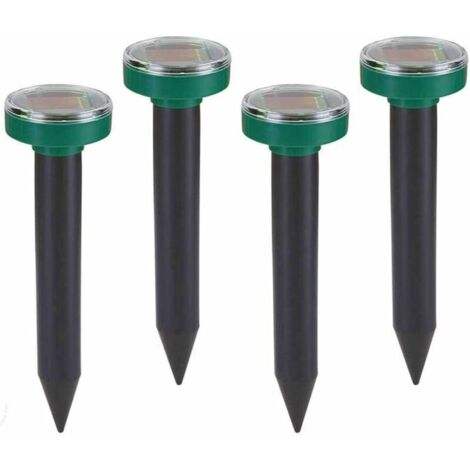 4 répulsif solaire anti-taupe IP65 anti-taupe ultrasonique, anti-taupe, répulsif de campagnol, répulsif de campagnol, répulsif de taupe pour le jardin pelouse cour herbe verte,STAR.L (1/5)
