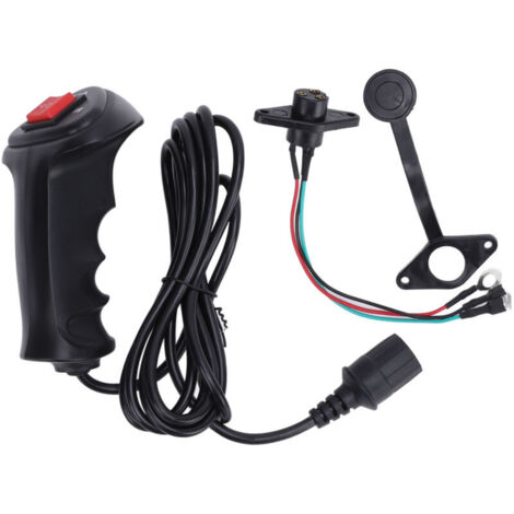Kit de télécommande de treuil de voiture avec câble de 7,5 pieds pour une sécurité accrue, des performances fiables, électrique, adapté aux camions, SUV et UTV-Crezuo (1/5)