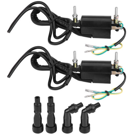 Accessoire de moto de bobine d'allumage en plastique + cuivre, bobine de résistance aux collisions de remplacement, extérieur pour Honda CB Kawasaki-Crezuo (1/5)