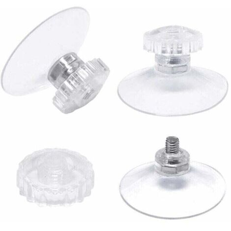 lot de 30 Ventouses avec Filetage et écrous moletés Ø 45 mm, Transparentes, pour Voiture, Camping, vitre, Pare-Soleil-Crezuo (1/4)