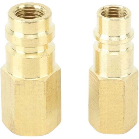 Connecteur de climatiseur R134A Adaptateur SAE 1/4 po Connecteur de climatiseur R134A pour système réfrigérant-Crezuo (1/4)