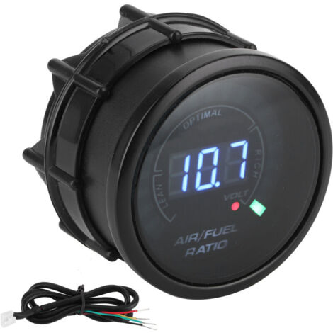 Jauge de rapport Air/carburant 2 en 1 12V, voltmètre, affichage numérique LED, haute précision, universel pour voiture-Crezuo (1/4)