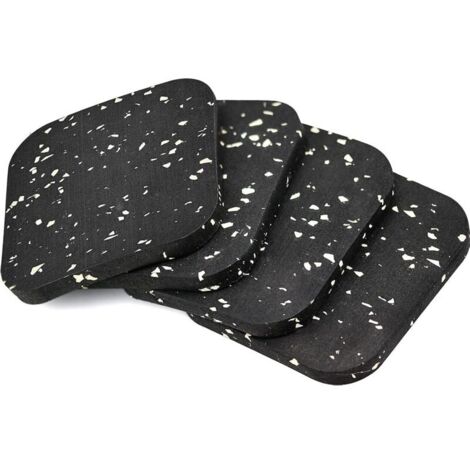 4 Pièces Antiderapant Patin en Caoutchouc 10010010mm Tampon Caoutchouc Patins Antidérapants Meuble pour Meubles lit Machine à Laver et sèche-Linge-Crezuo (1/4)
