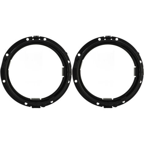 Anneau de phare rond de 7 pouces, support de montage de phare, anneau de lunette de retenue pour Wrangler JK 2007 à 2018, 2 pièces-Crezuo (1/5)