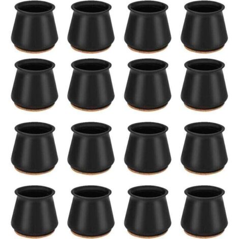 ERQVHQV Protection de Chaise, XU, 16 Couvre-Jambes Chaise Silicone Casquettes Pieds, Protège-Jambes Bureau et Bouchon pour 25-30MM Jambes --Crezuo (1/4)