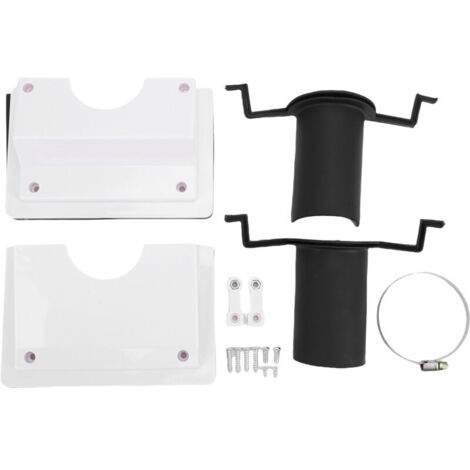 Kit de couvercle pour conduite traversante de climatisation murale, compatible avec les systèmes de climatisation split intérieurs et extérieurs (diamètre intérieur du tuyau : 2,36 po, blanc).-Crezuo (1/5)
