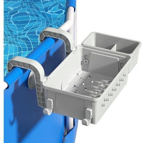 Panier Rangement Piscine, Panier de Rangement au Bord de Piscine, Panier Rangement Piscine Hors Sol, Panier de Rangement pour Piscine-Crezuo (1/4)