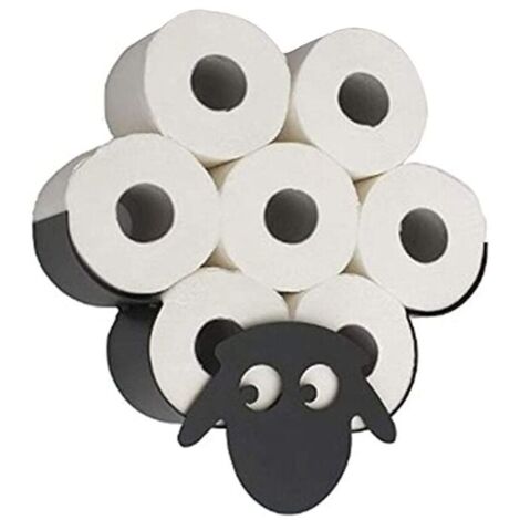 YMYNY Porte-Papier Hygienique Modele Mouton Agreable, Boite De Rangement Pour Serviettes En Papier, 7 Rouleaux Muraux, Porte-Serviettes En Papier Mural Sur Les Murs De La Cuisine Et De La Salle De Bai (1/5)