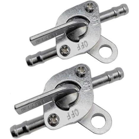 Vanne d'arrêt de carburant compatible avec les conduites de carburant de diamètre intérieur 6 mm (1/4" ou 3/16") pour kart, scooter, mini-moto tout-terrain, VTT, petits moteurs, 50 cc, 70 cc, 90 cc, 1 (1/4)