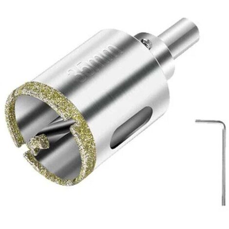 AIPERQ SCIE-CLOCHE DIAMANTéE 35 mm, Scie Cloche Carrelage avec Revêtement de Surface en Diamant pour Coupe de Verre, Carrelage, Céramique, Marbre, Calcaire (1/4)