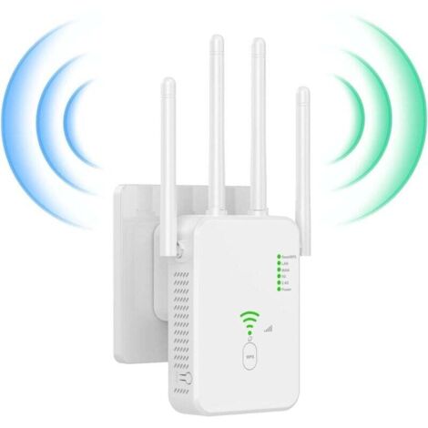 AIPERQ Répéteur WiFi Exterieur, 2025 Nouveau Amplificateur WiFi 1200Mbps, Répéteur WiFi Puissant sans Fil Double Bande 5GHz & 2.4GHz WiFi Extender, Compatible avec Toutes Les Box Internet Ethernet Por (1/4)