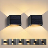 lampes solaires d'extérieur, appliques murales solaires d'extérieur 3000K, lampes solaires