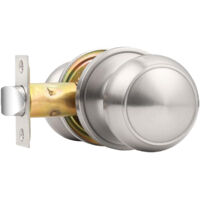 Serrure de chambre silencieuse, serrure de porte dissimulée sans clé en acier inoxydable, serrure murale pour porte d'entrée, serrure de porte sphérique pour passage