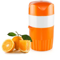 Extracteur de jus d'orange - Presse-agrumes manuel pour fruits et légumes frais - Extracteur de jus avec récipient à jus - Extracteur de jus d'orange manuel - Presse-fruits