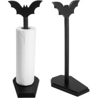 Porte-essuie-tout en forme de chauve-souris - Décoration d'Halloween pour la cuisine et la salle de bain - Décoration gothique originale et insolite - Accessoires gothiques haut de gamme