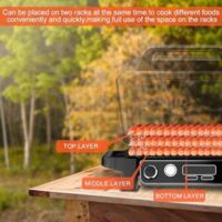 Ensemble de deux grilles de barbecue pour Ninja Woodfire, grille de cuisine en acier inoxydable antiadhésive, compatible avec les barbecues Ninja Woodfire et fumoirs, parfait pour le camping, les piqu
