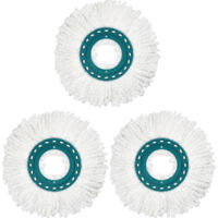Convient pour la tête de balai rotative Liffy Twist Liffy, le tampon de tête de balai et les accessoires en microfibre (3 pièces)