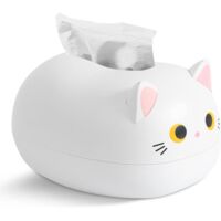 Boîte à mouchoirs en forme de chat, boîte à mouchoirs en plastique, jolie boîte à mouchoirs, boîte à mouchoirs