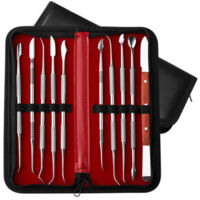 10-piece stainless steel sculpting tool set, double-headed design, for precise modeling-Crezuo