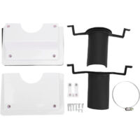 Kit de couvercle pour conduite traversante de climatisation murale, compatible avec les systèmes de climatisation split intérieurs et extérieurs (diamètre intérieur du tuyau : 2,36 po, blanc).-Crezuo