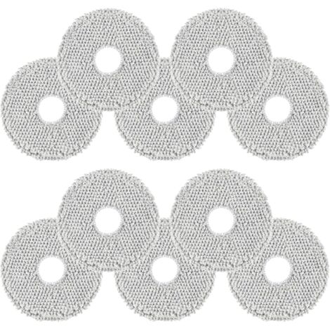 Paquete de 10 almohadillas para fregona Dreame L10s Ultra Gen 2, L10 Ultra, L20 Ultra, L10s Pro Ultra Heat, Xiaomi X10+, compatible con ECOVACS DEEBOT T30 Omni, microfibra suave, lavable y reutilizabl (1/5)
