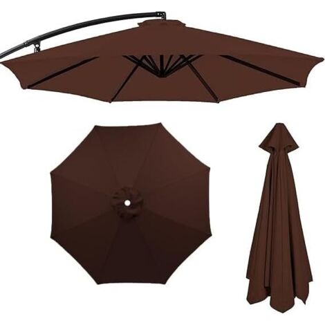 Toldo de repuesto para sombrilla de patio, cubiertas de 6,5 pies, 9 pies y 10 pies, 8 varillas, parasol de exterior (rojo, 200 cm/6,6 varillas) (beige, 300 cm/10 pies, 8 varillas)
