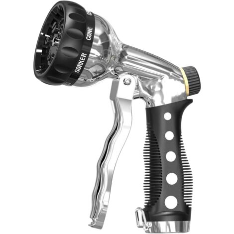 Pistola de riego de alta presión Gardena, ducha de mano, boquilla de pulverización de 8 funciones, caudal de agua ajustable, pistola de riego para lavar coches, ducha para mascotas. (1/5)