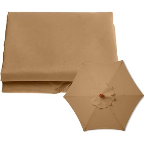 Tela, 2,7 m/8 varillas, 300 cm/8 varillas, cubierta de repuesto para sombrilla de patio (color rojo, tamaño: 300 cm/9,8 pies (6 varillas)) (1/5)