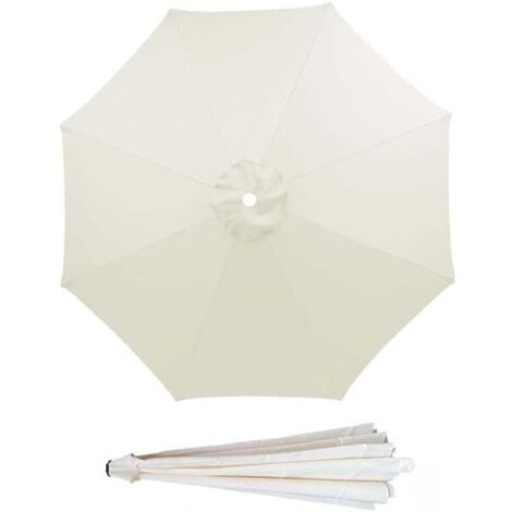 Tela para sombrilla de patio de 3 metros (10 pies), toldo de repuesto para sombrilla de 6 varillas, tela universal para cubiertas, cubiertas portátiles para sombrillas voladizas (rojo, 270 cm/9 pies,