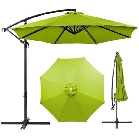 Toldo de repuesto para sombrilla, cubierta de jardín de 7 pies/9 pies/10 pies, toldo lavable para patio (rojo, 9 pies 8 varillas) (verde, 7 pies 6 varillas) (1/5)