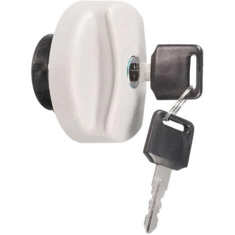 Tapa de combustible con cerradura para coche, con llave. Compatible con Vauxhall 1702834 93224461 Blanco (1/5)