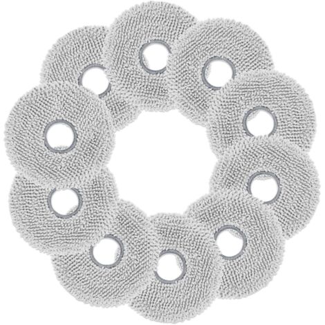 Paquete de 10 almohadillas para fregona Ecovacs Deebot T50 PRO Omni/T50 Omni/T50 MAX PRO, T30C, T30 Pro, T30 Pro Omni, T30S Pro/Combo/Complete, N30 Pro, microfibra mejorada, suaves, lavables y reutili (1/5)