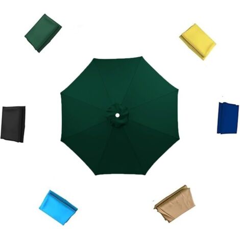 Funda de repuesto para sombrilla, 6 varillas, 8 toldos redondos para patio, 0,5 pies, 9 pies, 10 pies (azul marino, 300 cm/10 pies, 6 varillas) (azul cielo, 300 cm/10 pies, 8 varillas)