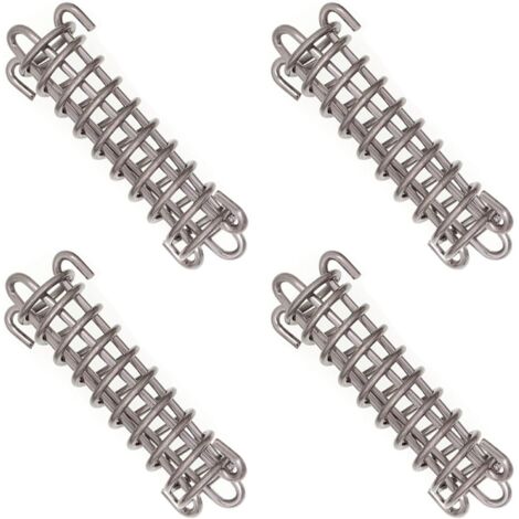 Fijaciones para toldos de vela de sombra, cuerda resistente, resortes para trampolín, 4 piezas, accesorios de metal, resortes para exteriores, camping, senderismo, viajes, picnic, playa, tienda de cam (1/5)