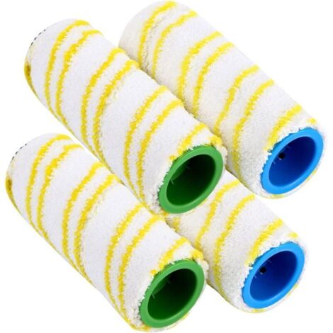 Rodillos de repuesto Karcher FC7 FC5 FC3D FC3 – Paquete de 4 unidades, color amarillo – Lavables a máquina a 60 °C – Limpieza profunda (1/5)