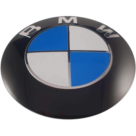 Logotipo trasero BMW de 74 mm para coche - Emblema - Insignia - Doble pin OEM 51148132375 Azul + Blanco